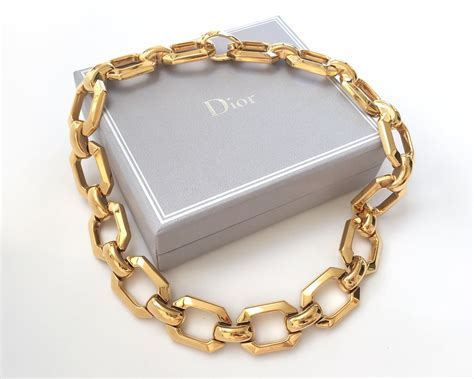 vintage dior chain necklace|pre owned dior jewelry.